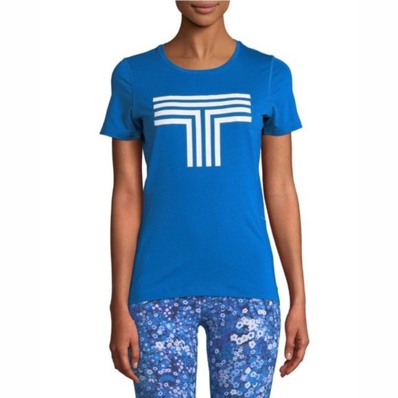 Tory Burch Logo Graphic Tee Short Sleeve T-Shirt Size S New w/Tag - Picture 1 of 8